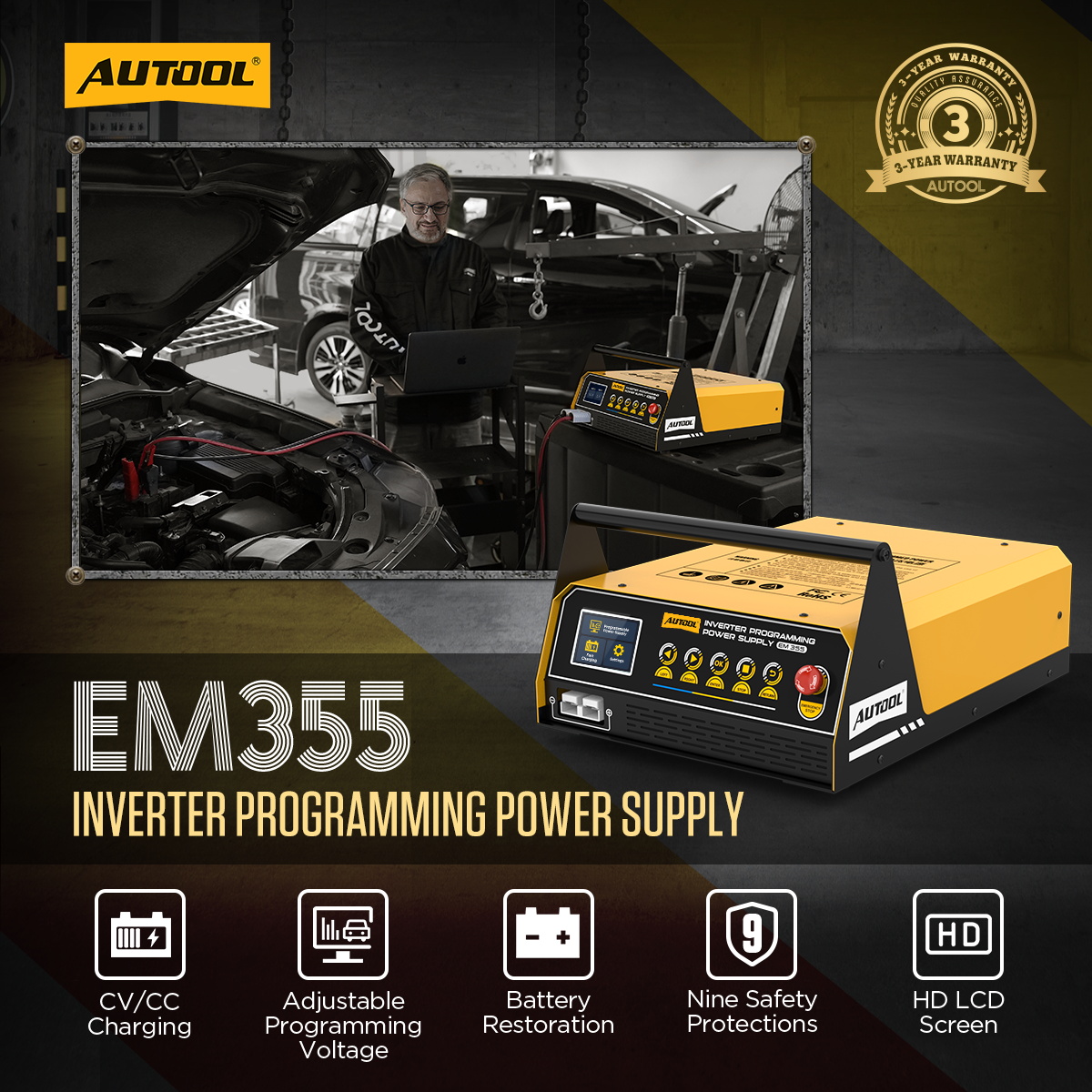 AUTOOL EM355 Car Programming P - Power Inverter 评论和价格