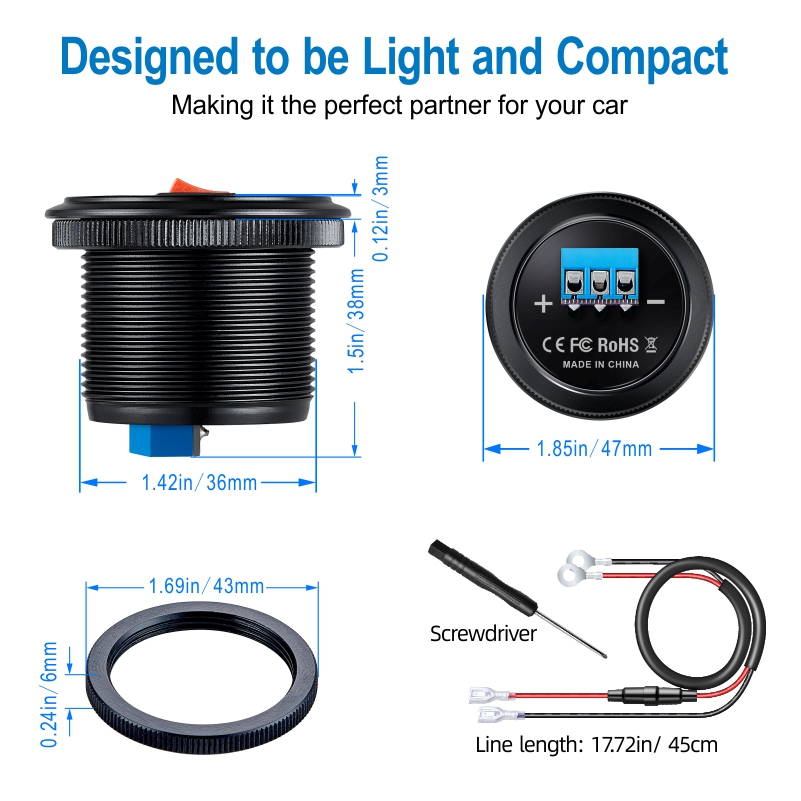 12v automotive usb 24v car usb - Energy Monitor Meter 评论和价格