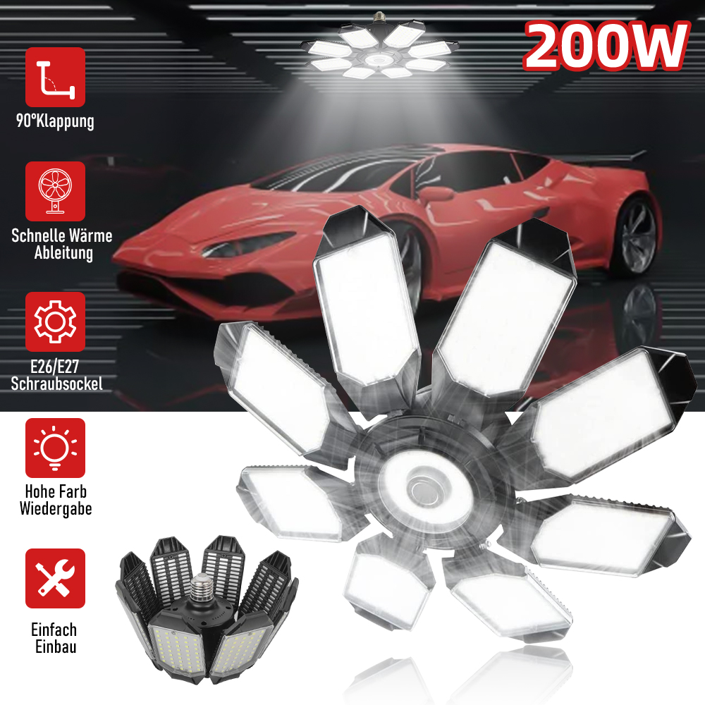 200W Powerful Garage Light LED - Solar Panel 200W 评论和价格